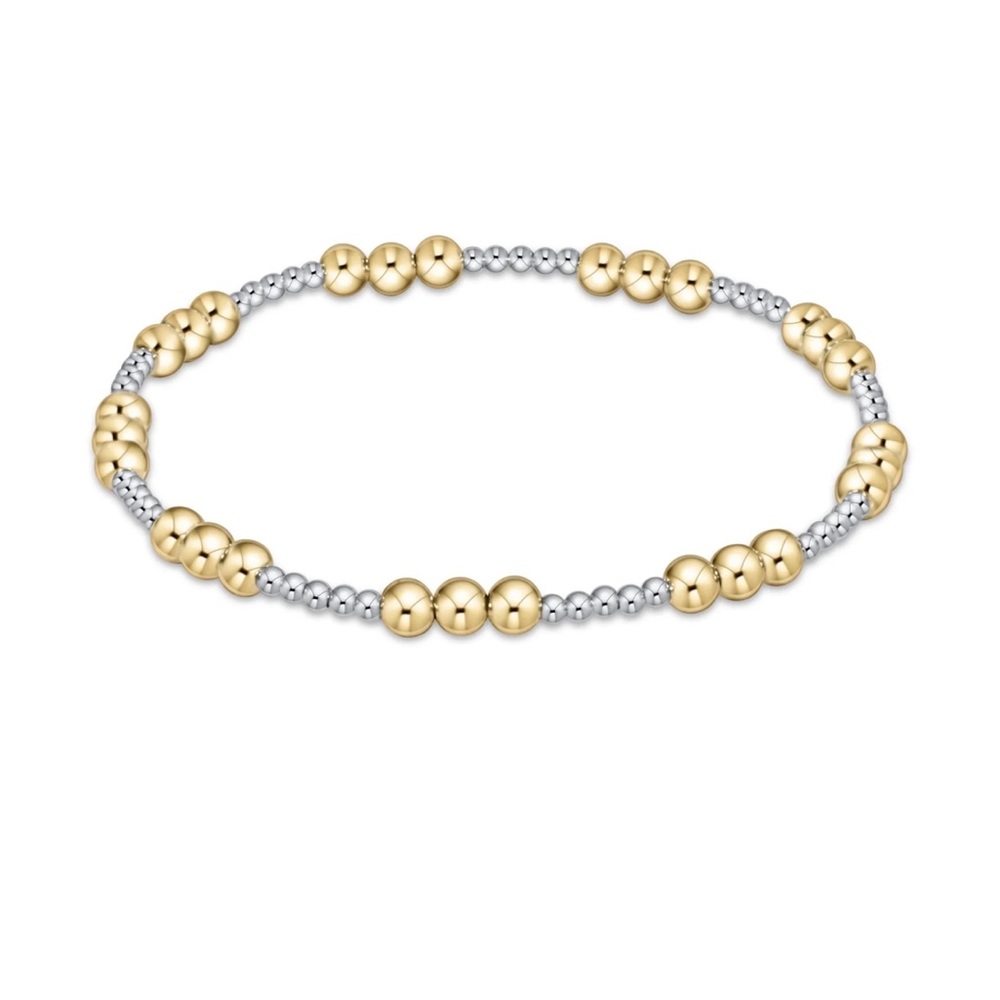 NWT Enewton Classic Joy Pattern 4mm Bead Bracelet - Mixed Metal